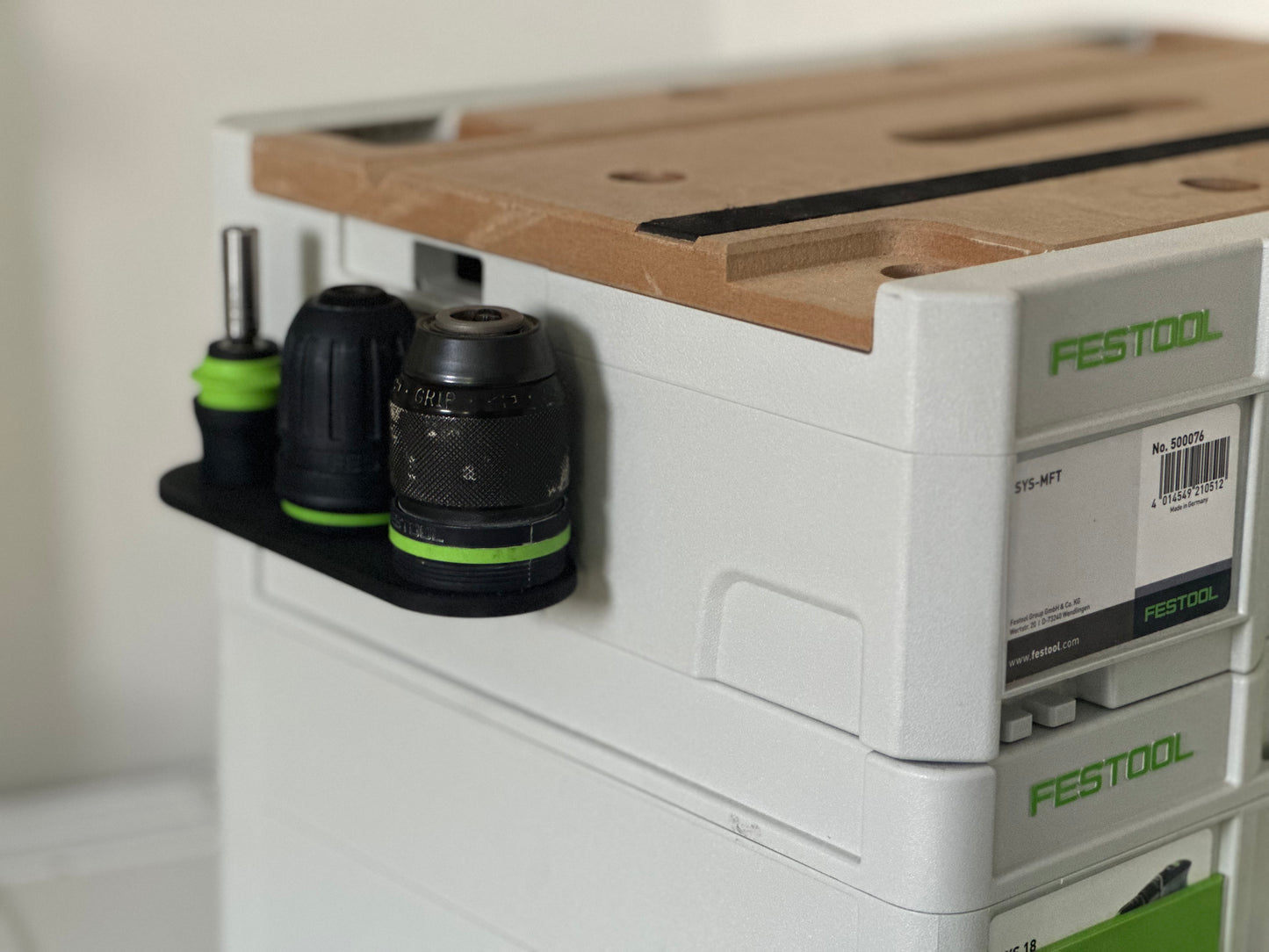 Halterung für Festool Centrotec Werkzeugfutter & Schnellspannbohrfuttern am Systainer SYS3 | KC13-1/2-MMFP | KC13-1/2-K-FFP | Bf-FX10