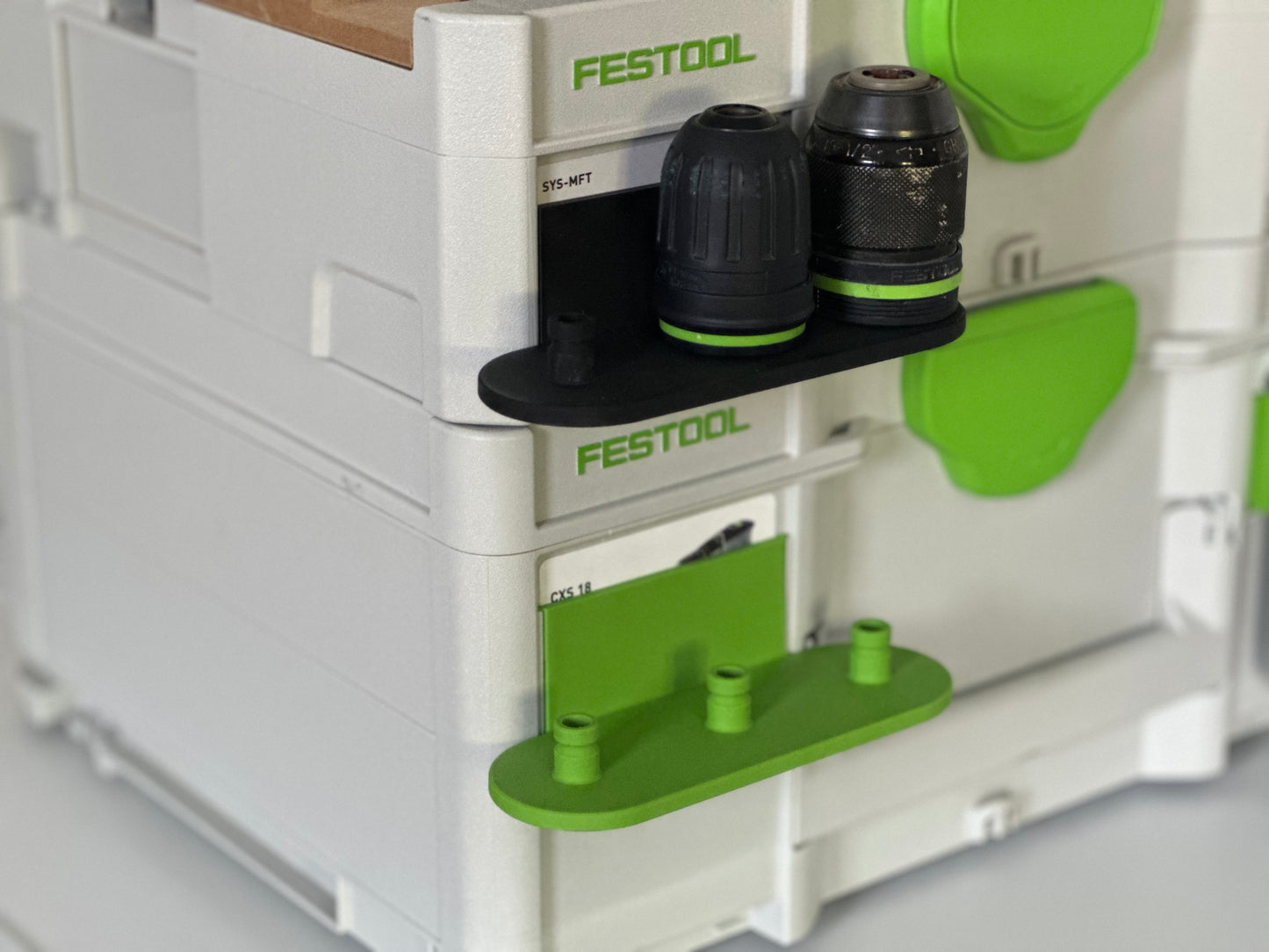 Halterung für Festool Centrotec Werkzeugfutter & Schnellspannbohrfuttern am Systainer SYS3 | KC13-1/2-MMFP | KC13-1/2-K-FFP | Bf-FX10