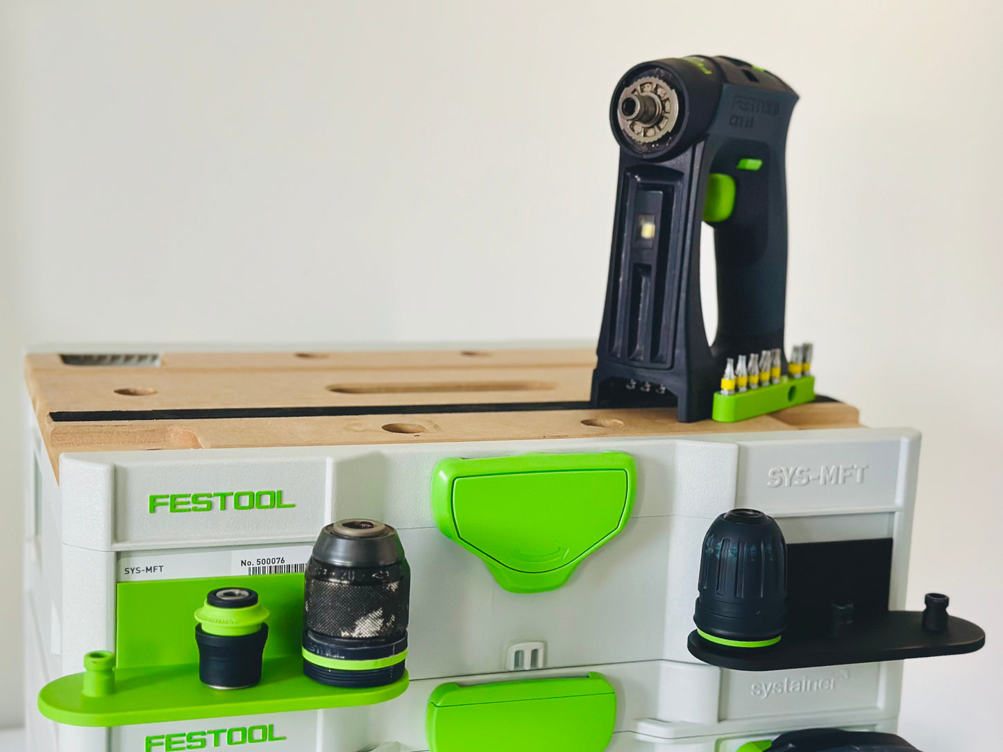 Halterung für Festool Centrotec Werkzeugfutter & Schnellspannbohrfuttern am Systainer SYS3 | KC13-1/2-MMFP | KC13-1/2-K-FFP | Bf-FX10